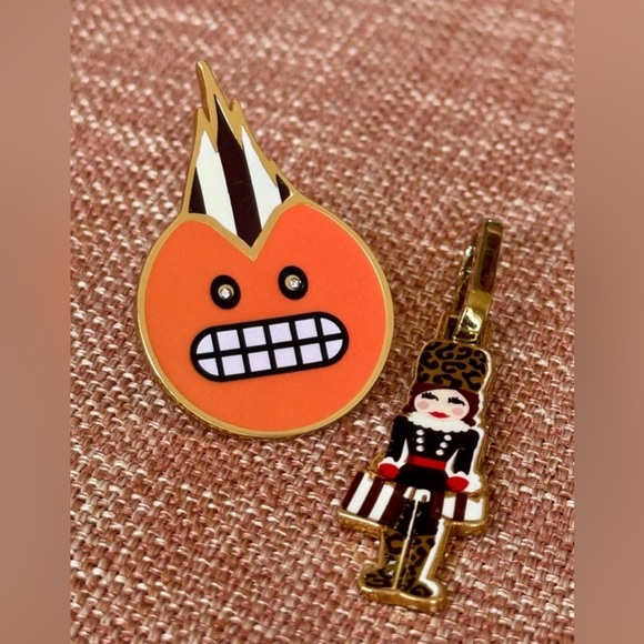 Henri Bendel Bundle: Saffiano Tote, Slim Wallet, Natasha Charm + Flame Pin - Picture 12 of 13